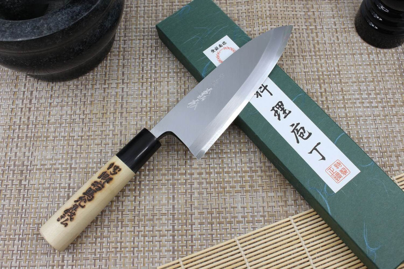 Yoshihiro Jyosaku Wit 2 staal 15cm deba japans handgemaakt mes