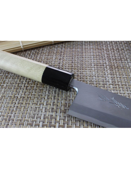 Faca mioroshi japonesa Yoshihiro Jyosaku White 2 de aço de 18 cm feita à mão