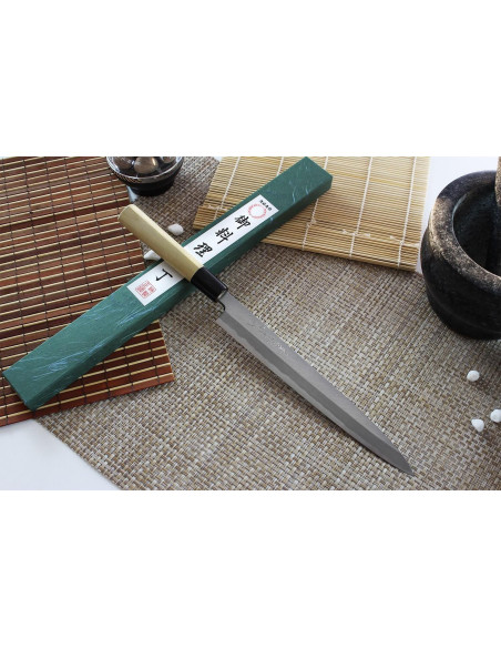 Yoshihiro Jyosaku White 2 teräs 24cm käsintehty japanilainen Yanagiba veitsi