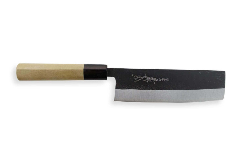 Couteau nakiri japonais artisanal Yoshihiro Blanco 2 acero 16.5cm