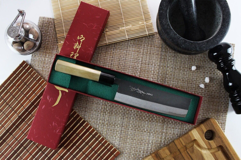 Couteau nakiri japonais artisanal Yoshihiro White 2 stål 16,5 cm