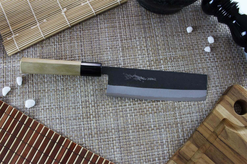 Couteau nakiri japonais artisanal Yoshihiro White 2 stål 16,5 cm