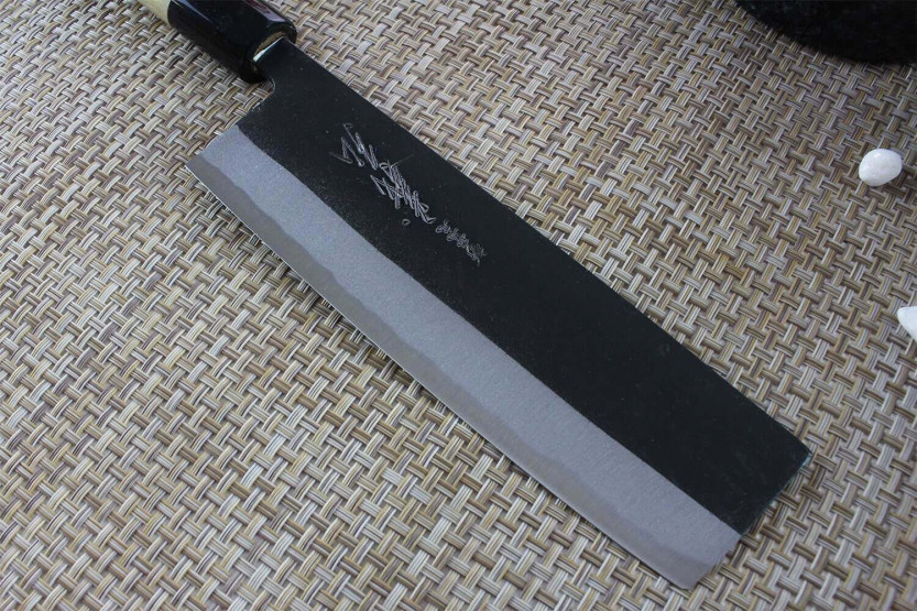 Couteau nakiri japonais artisanal Yoshihiro Weiß 2 Stahl 16,5cm