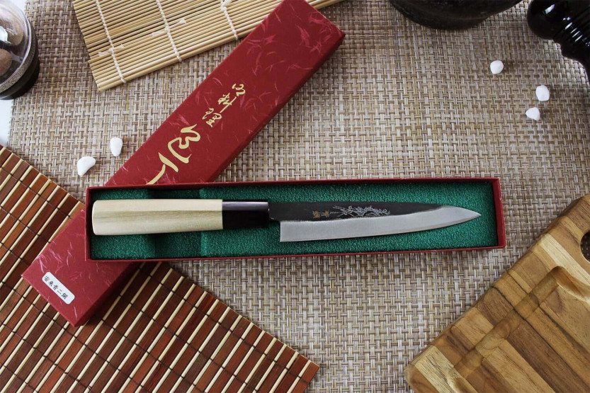 Yoshihiro White 2 stål 15 cm håndlaget japansk universalkniv