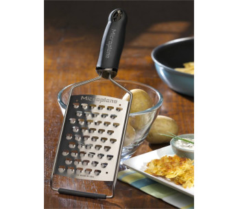 Microplane Gourmet ekstra grovt rivjern med svart håndtak 2