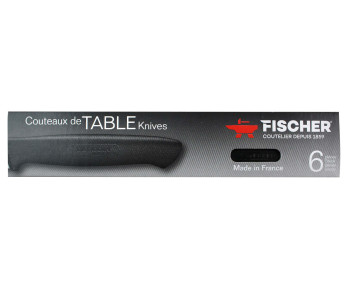 Caja de 6 cuchillos de carne Fischer 100% hojas lisas francesas 2