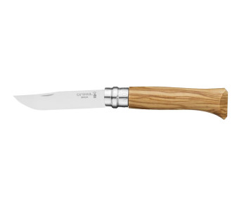 Opinel n°8 estuche 8.5cm hoja madera de olivo + estuche 2