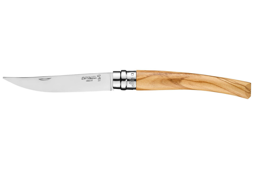 Cuchillo Opinel Effilé n°10 hoja 10cm mango madera de olivo
