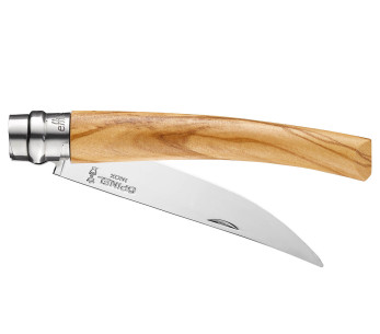 Coltello Opinel Effilé n°10 lama da 10 cm manico in legno d'ulivo 2