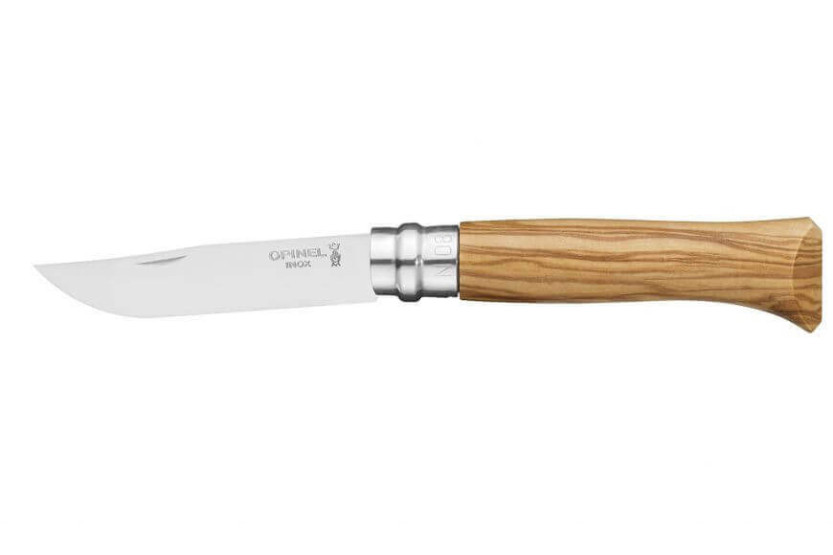 Faca Opinel Tradition Luxe n°08 Lâmina rotativa de 8,5 cm Cabo em madeira de oliveira