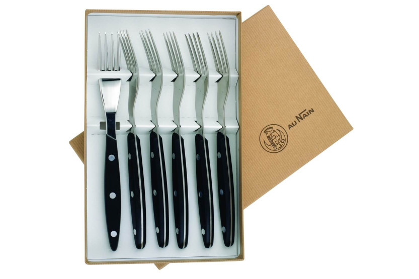 Set in scatola di 6 forchette da tavola Au Nain Brasserie