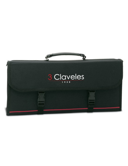 Stiv nylontaske til 17 knive og 3 Claveles-tilbehør