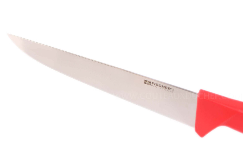 Butcher knife 28cm red handle Bargoin