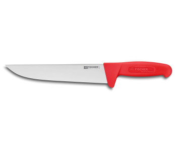 Faca de talhante profissional Fischer HACCP 25cm cabo vermelho