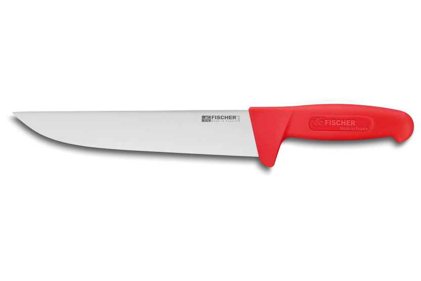 Fischer HACCP professionell slaktarkniv 25cm rött handtag
