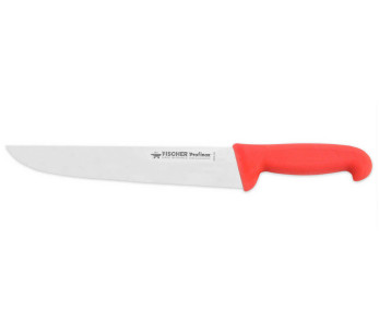 Cuchillo profesional de carnicero Fischer HACCP 20cm mango rojo