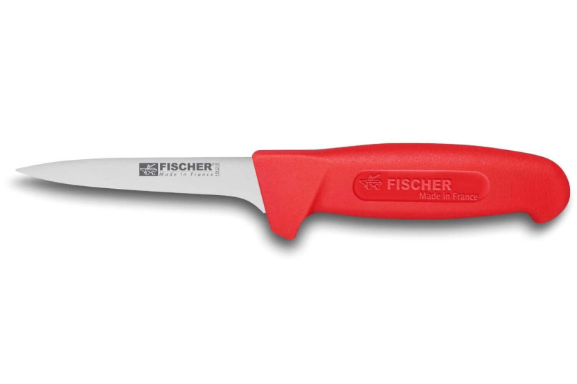 Fischer HACCP ammatillinen luuttomaksi leikkaava veitsi 11cm punainen kahva