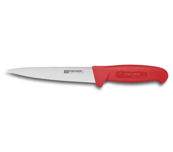 Fischer HACCP profesjonell avblødningskniv 17 cm rødt håndtak