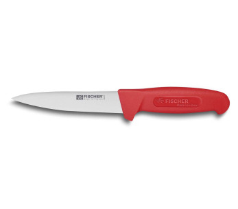 Fischer HACCP profesjonell avblødningskniv 14 cm med rødt håndtak
