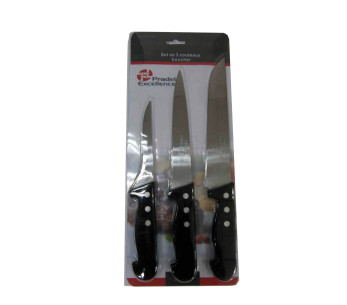 Juego de 3 cuchillos de carnicero Pradel Excellence con mango de polipropileno 2