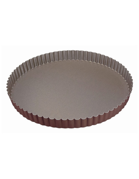 Tourtière redonda canelada Gobel com base fixa - 24 cm de diâmetro