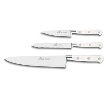 Set van 3 Sabatier Toque blanche messen 100% gesmeed met geklonken handgrepen 2