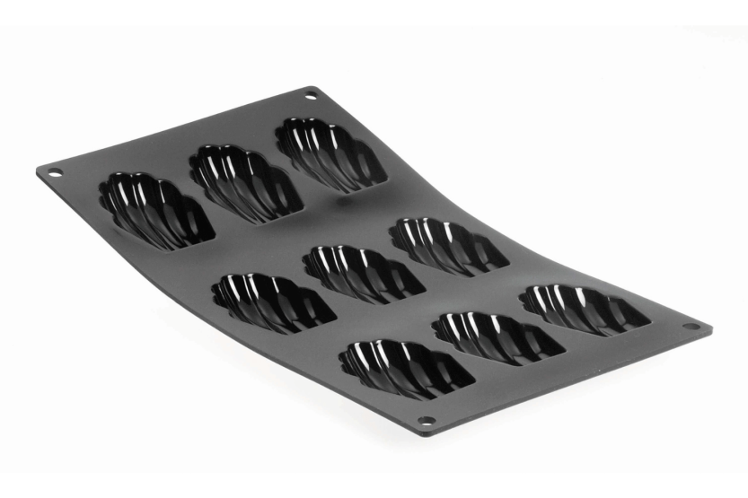 Moule 9 madeleines De BuyerMoul'flex 1966.01 och silikon