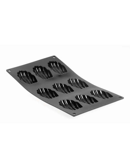 Moule 9 madeleines De BuyerMoul'flex 1966.01 and silicone