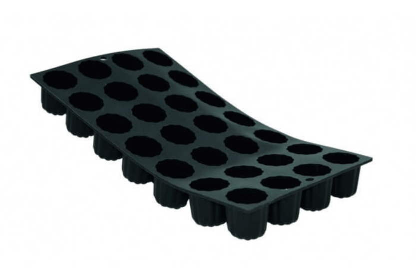 Molde de silicona De Buyer Moul'flex 1977.01 para 28 mini flautas bordelesas