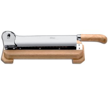 Bargoin brødskjæremaskin på sokkel 35 cm blad i rustfritt stål