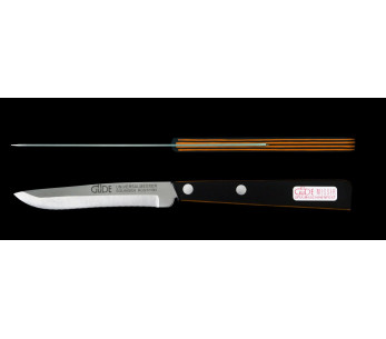 GÜDE Faca de mesa universal 10cm micro-serrilhada cabo preto/laranja