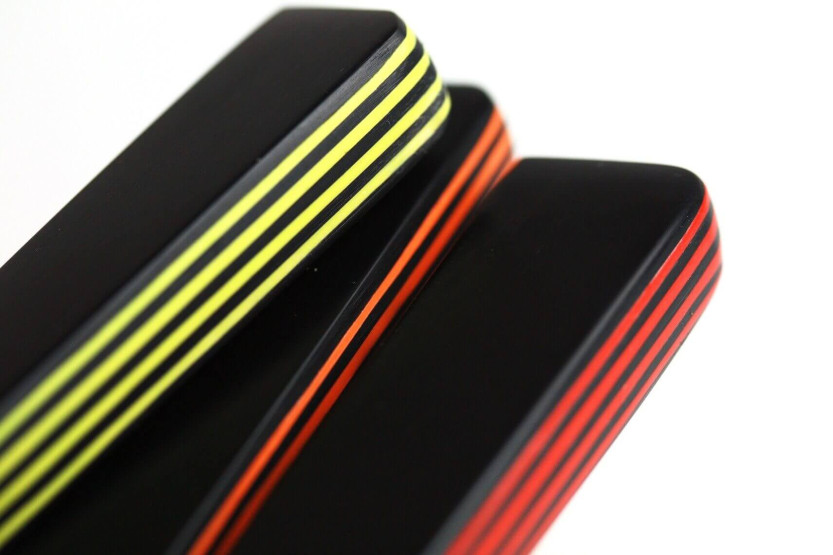 GÜDE Cuchillo de mesa universal 10cm mango microdentado negro/amarillo