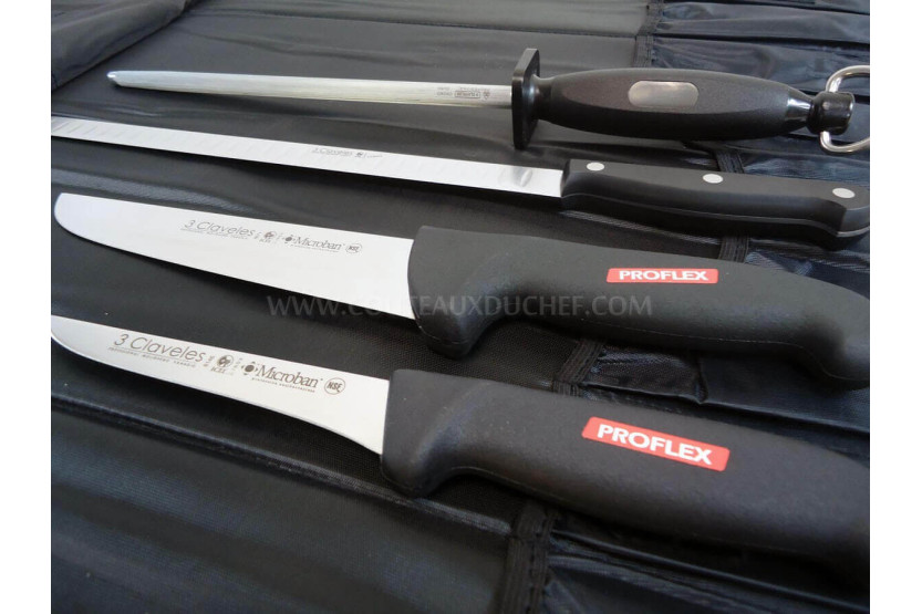 Kit profissional de corte de fiambre 3 Claveles