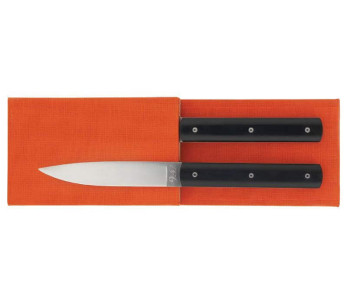 Gaveeske med 2 Perceval 9.47 bordkniver 10 cm blad svart polyacetalhåndtak 2