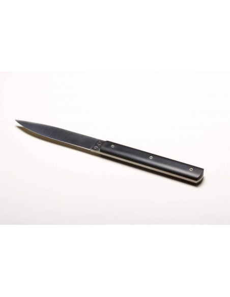 Geschenkset 2 TafelmesserPerceval 9.47 Klinge 10cm Griff schwarz