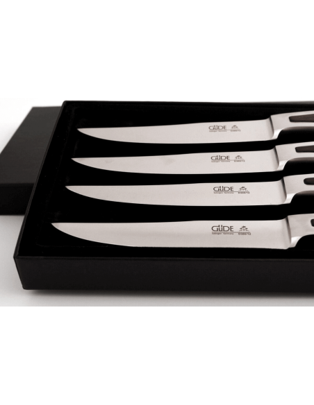 Conjunto de 4 facas para bifes em aço forjado Güde Delta 4-D380/12, lâmina de 12 cm