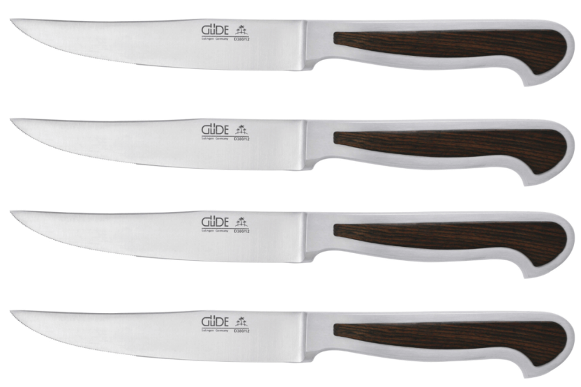 Set of 4 Güde Delta 4-D380/12 steak knives in forged steel, 12cm blade