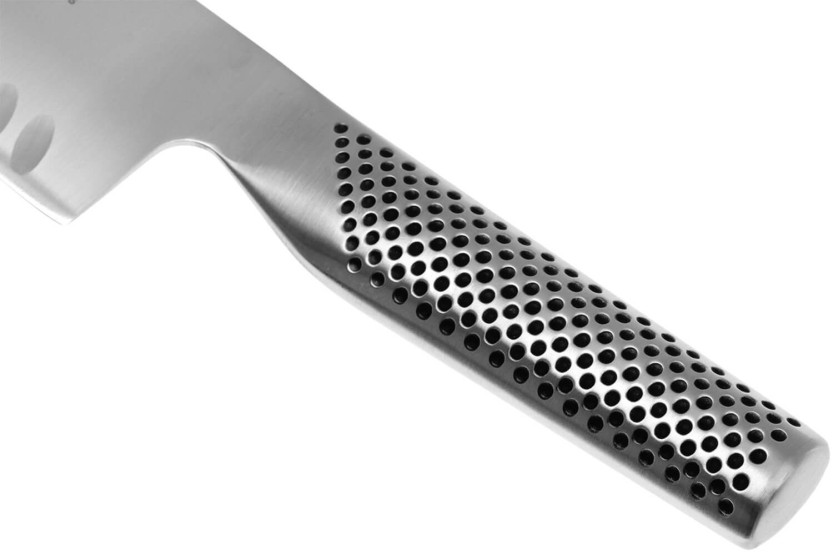 faca santoku Global G80 com lâmina com convinhas18 cm