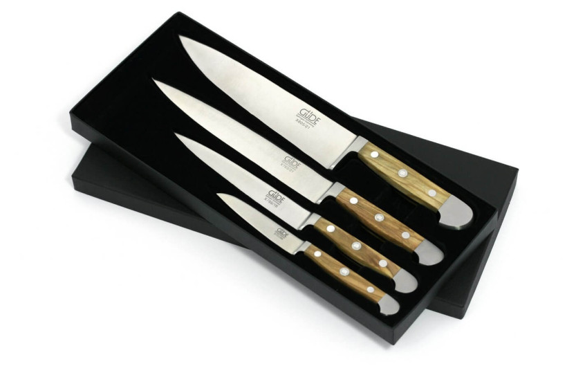 Güde sett med 4 smidde Alpha Olive-kniver