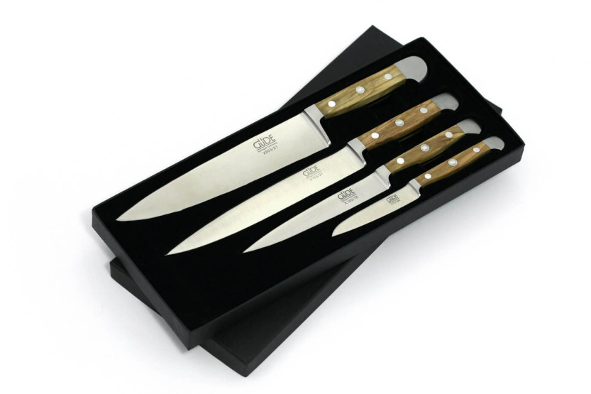 Conjunto de 4 facas forjadas Güde Alpha Olive