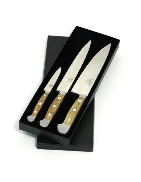 Güde set of 3 Alpha Olive forged knives