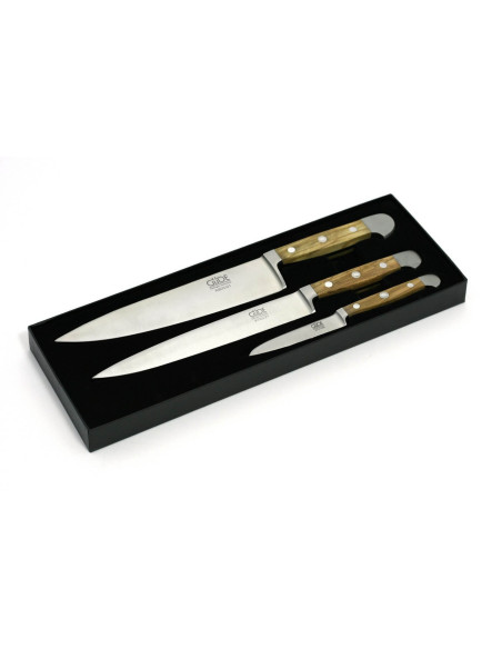 Güde set of 3 Alpha Olive forged knives