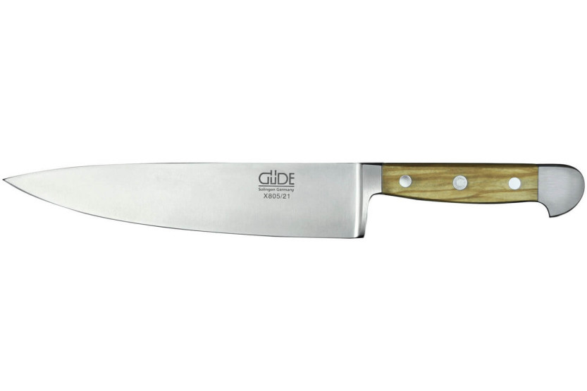 Güde Alpha Olive 21cm koksmes in gesmeed staal