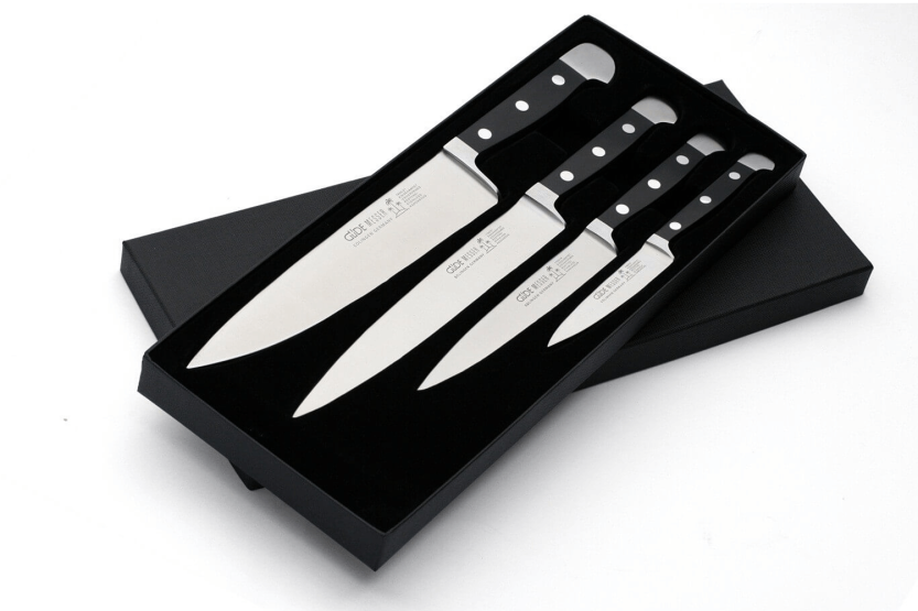 Set of 4 Güde Alpha forged steel knives