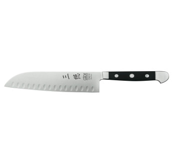com convinhas Güde Alpha 18cm faca santoku em aço forjado