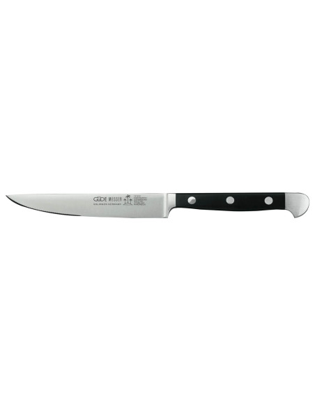 Güde Alpha steakkniv 12 cm savtakket blad i smedet stål