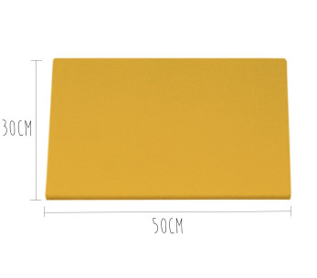 HD500 tabla de cortar de polietileno amarillo con fijaciones 50x30cm