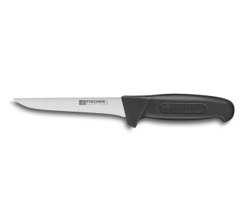 Fischer HACCP ammatillinen luuttomaksi leikkaava veitsi 14cm suora terä musta kahva