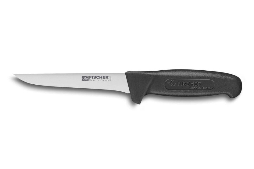 Fischer HACCP Coltello professionale per disossare con lama dritta da 14 cm e manico nero