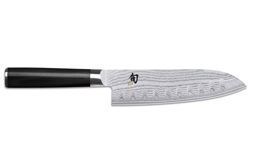 Kai Shun Klassisk damaskus santokukniv 18cm med granton eggblad